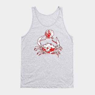 crab and pearl seafood delight crustacean charm ocean Tank Top